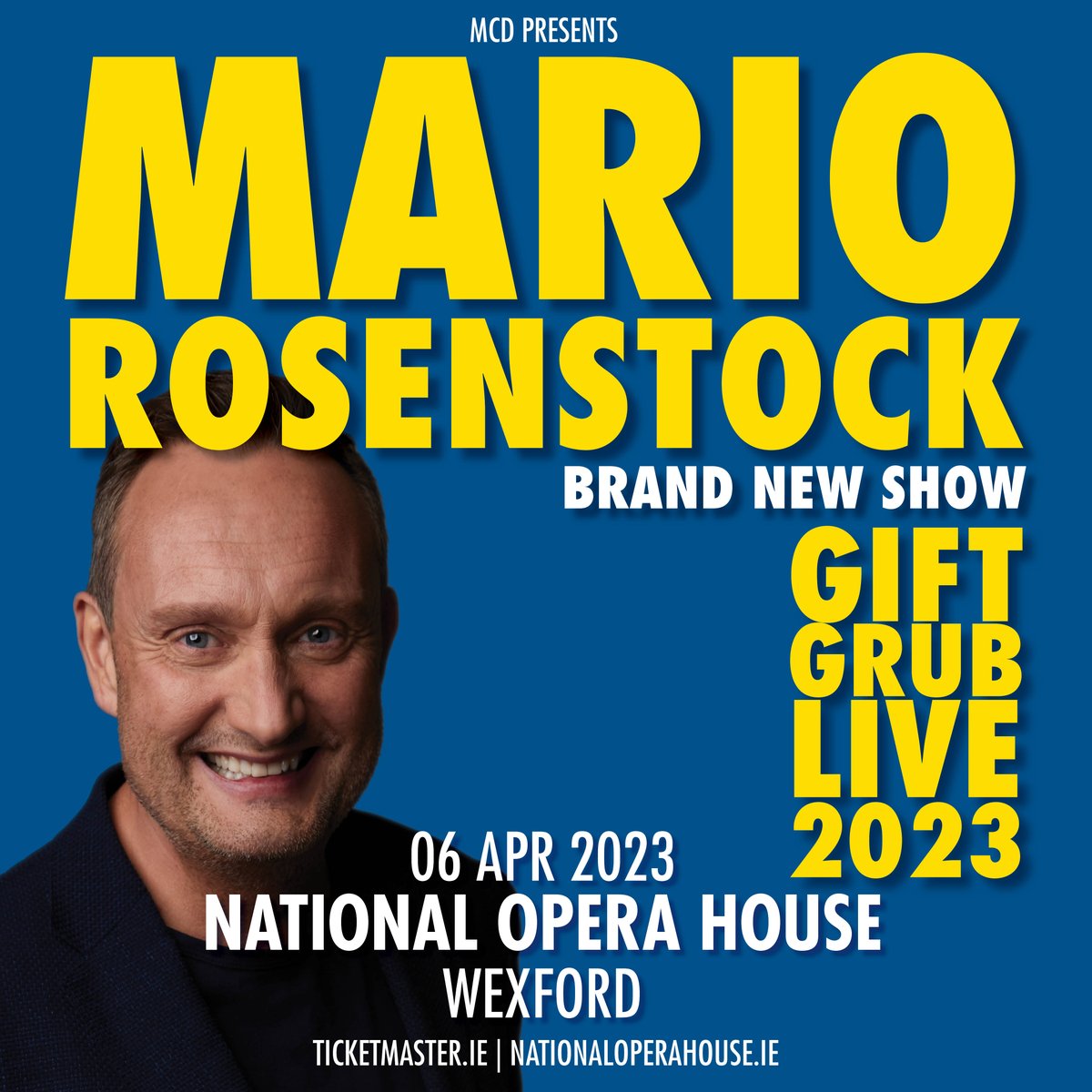 ⭐NOW ON SALE⭐ Mario Rosenstock Gift Grub Live 2023 is now on sale. Ireland’s most successful impressionist and satirist Mario Rosenstock celebrates Gift Grub with a brand spanking new stage show. Thursday, 6 April 2023 Tickets: €39 👉 bit.ly/2KCB2nu