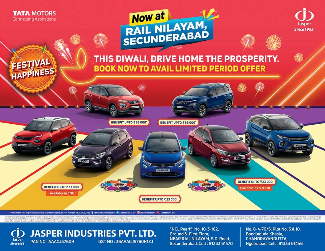 JasperIndustris's tweet photo. Jasper now @ JASPER CARS TATA MOTORS 
avail your diwali offers https://t.co/TwFzqe1NdE