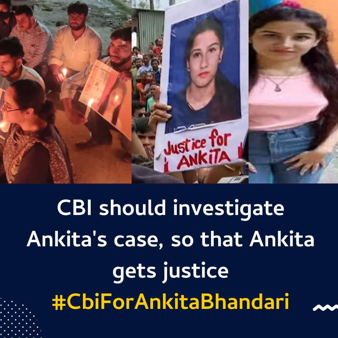 _mrDip's tweet photo. A proper investigation should be conducted and the guilty should be punished accordingly.
#CBIForAnkitaBhandari https://t.co/buIPfpmvTr