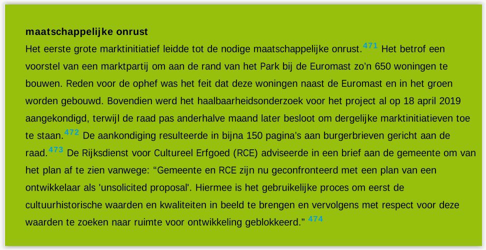 Vandaag bespreekt de <a href="/gemeenteraad010/">gemeenteraad van Rotterdam</a> # onder meer het rapport van de <a href="/Rekenkamer010/">Rekenkamer Rotterdam</a> ‘Thuis in cijfers, onderzoek naar #woonbeleid #Rotterdam’. Daarin dit kritische stuk over de #bouwplannen aan de #Parkhaven bij de #Euromast.

Zie agendapunt 7.3 via: 

gemeenteraad.rotterdam.nl/Agenda/Index/d…