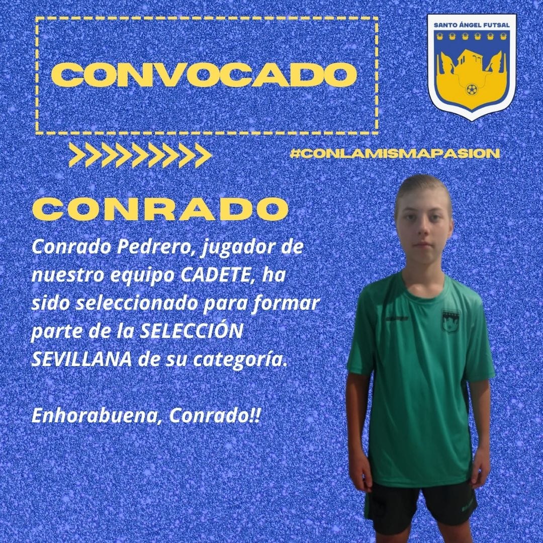 Santo Angel Futsal (@santoangel_fs) on Twitter photo ๐๐พ๐ค๐ฃ๐ง๐๐๐ค ๐๐๐๐ง๐๐ง๐ค, ๐๐๐๐๐ง๐, ha sido llamado por la ๐ฆ๐๐๐๐๐๐๐ข๐ก ๐ฆ๐๐ฉ๐๐๐๐๐ก๐ para acudir a sus prรณximos entrenamientos
โ
๏ธConrado se convierte asรญ en el primer jugador de nuestro club en acudir a una selecciรณn provincial
๐Enhorabuena a Conrado ๐๐พ๐ค๐ฃ๐ง๐๐๐ค ๐๐๐๐ง๐๐ง๐ค, ๐๐๐๐๐ง๐, ha sido llamado por la ๐ฆ๐๐๐๐๐๐๐ข๐ก ๐ฆ๐๐ฉ๐๐๐๐๐ก๐ para acudir a sus prรณximos entrenamientos
โ
๏ธConrado se convierte asรญ en el primer jugador de nuestro club en acudir a una selecciรณn provincial
๐Enhorabuena a Conrado