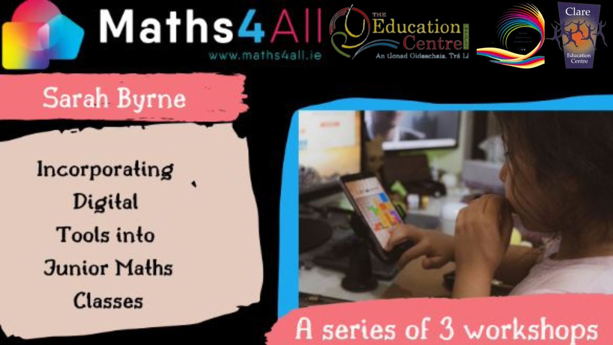 ➡️Incorporating Digital Tools for Supporting Teaching, Learning and Assessment of Maths in Junior Classes 📅Tuesdays, 25 October, 15 November & 22 November 2022 ⏲️4pm - 5pm 🗣️Sarah Byrne 📌Zoom 💰FREE ®️ zoom.us/meeting/regist… @edcentretralee @CentreNavan