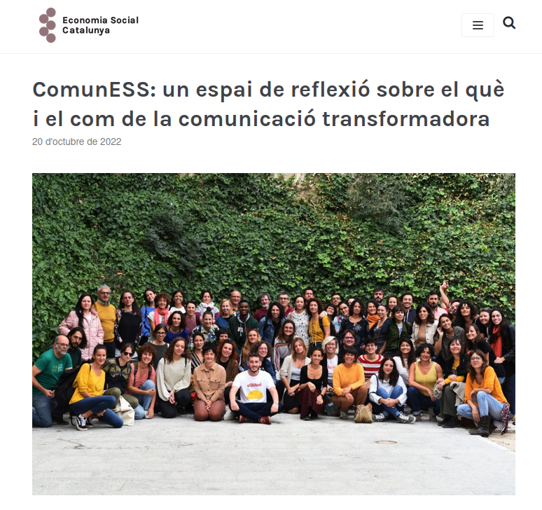 ES_Catalunya's tweet photo. 📢 Compartim les experiències del congrés de comunicació i economia social i solidària #ComunESS.
Des de Barcelona, l'objectiu clar: que la ciutadania entengui i recordi que «a Barcelona es pot viure amb i de l’#ESS».
➡️ Més info: https://t.co/vyuG71RoRx https://t.co/MCBomnOlXx