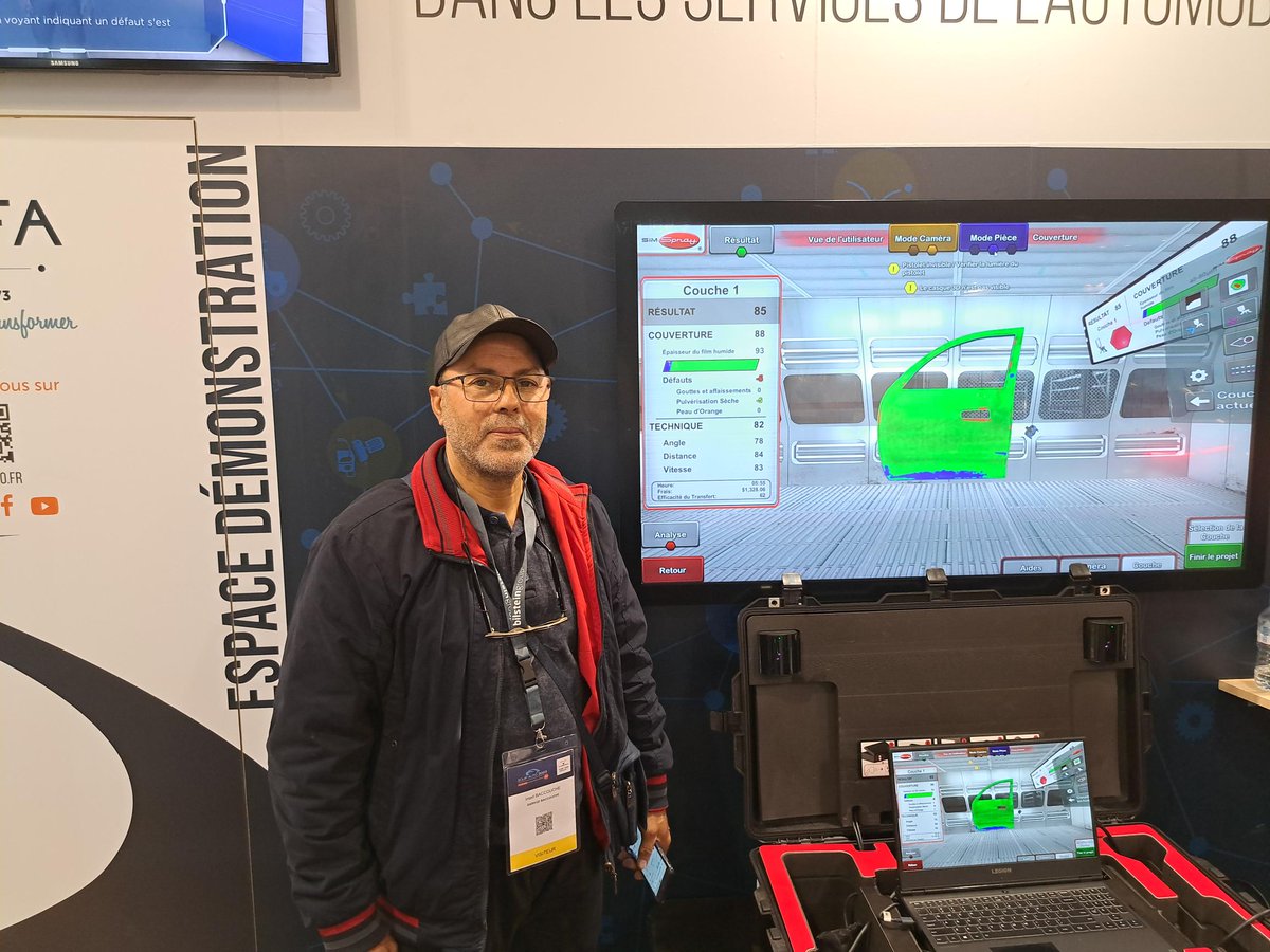 🚗 [#EQUIPAUTO] Comme Amad, venez-vous essayer à notre simulateur de peinture ! Nous vous attendons Hall 2.1 allée C015 pour battre son record !