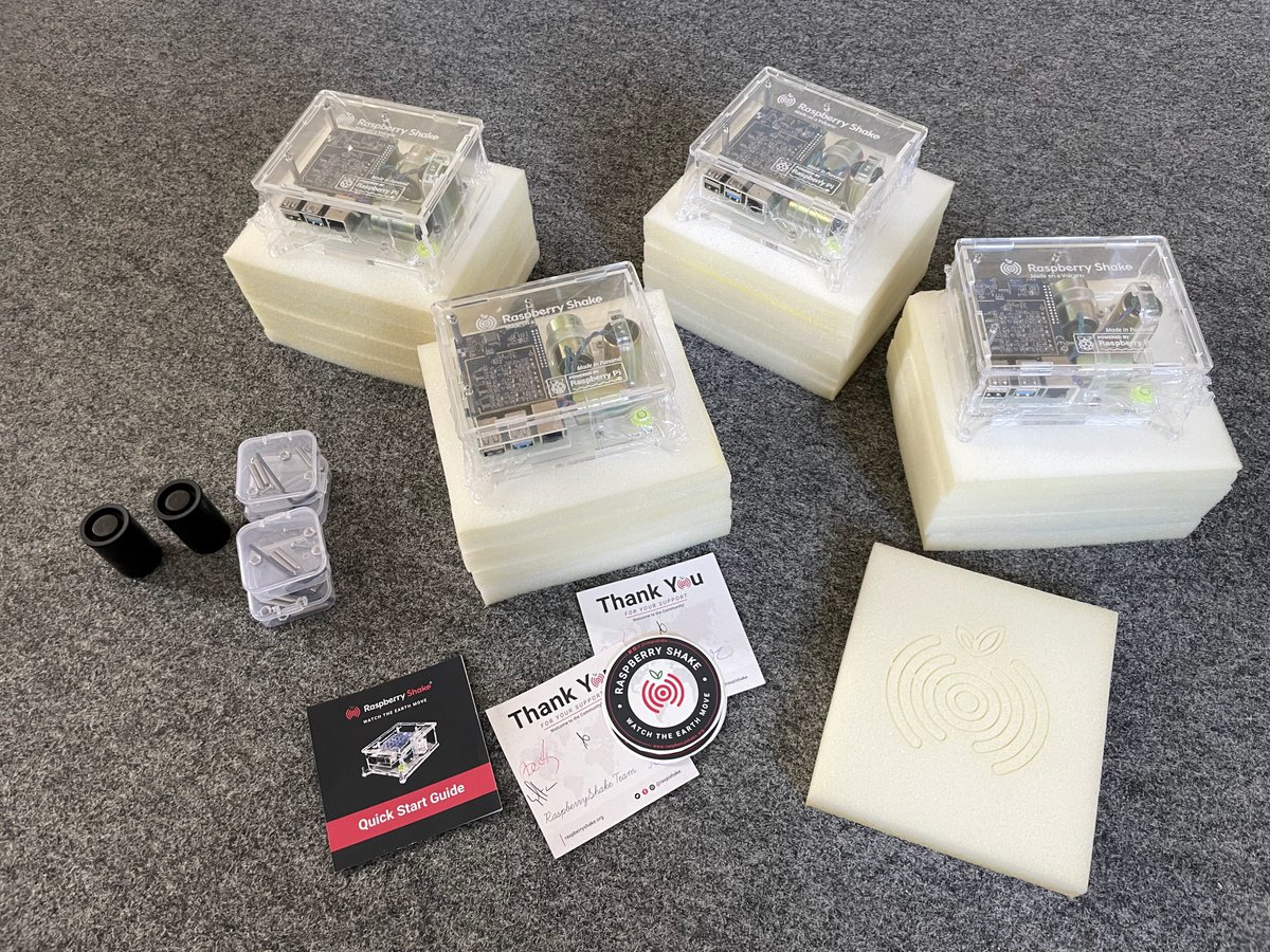 Luca C Malatesta (@_geoluca) on Twitter photo 🎁 Surprise in the mail today! Four <a href="/raspishake/">Raspberry Shake</a> to be deployed in Ukraine by <a href="/AmashukeliTanya/">Tetiana Amashukeli 🇺🇦</a> in a pilot project to help with the maintenance and modernization of the 🇺🇦 seismic network ahead of the recovery.
👀 <a href="/_absrp/">Alba Rodriguez</a> 🎁 Surprise in the mail today! Four <a href="/raspishake/">Raspberry Shake</a> to be deployed in Ukraine by <a href="/AmashukeliTanya/">Tetiana Amashukeli 🇺🇦</a> in a pilot project to help with the maintenance and modernization of the 🇺🇦 seismic network ahead of the recovery.
👀 <a href="/_absrp/">Alba Rodriguez</a>