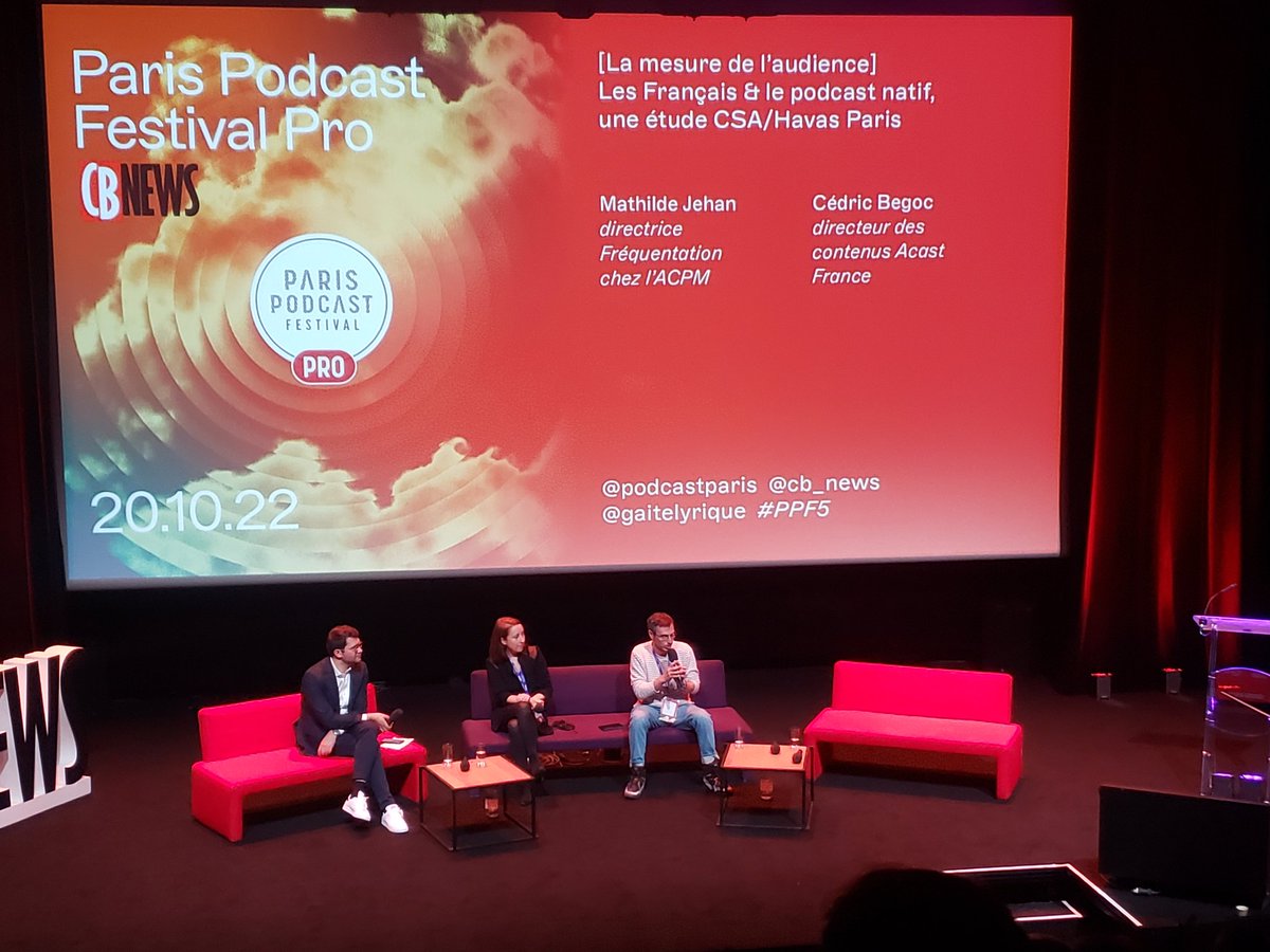 #PPF5
<a href="/ACPMFrance/">ACPM</a> et <a href="/AcastFR/">Acast France</a> 
" La plupart du temps, le nouvel auditeur arrive par un 1er seul podcast. Puis ils en découvrent d'autres, par capillarité"
<a href="/CB_News/">CB News</a>