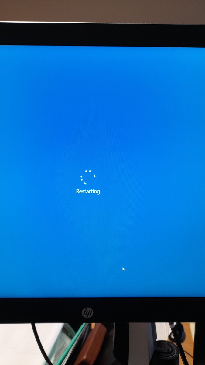 Not sure what is worse....the black screen of death or being stuck restarting forever 😤