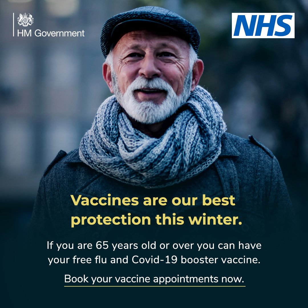 People aged 65 and over, carers and pregnant women can now book their autumn COVID-19 booster online. Vaccine are our best protection this winter. nhs.uk/conditions/cor…