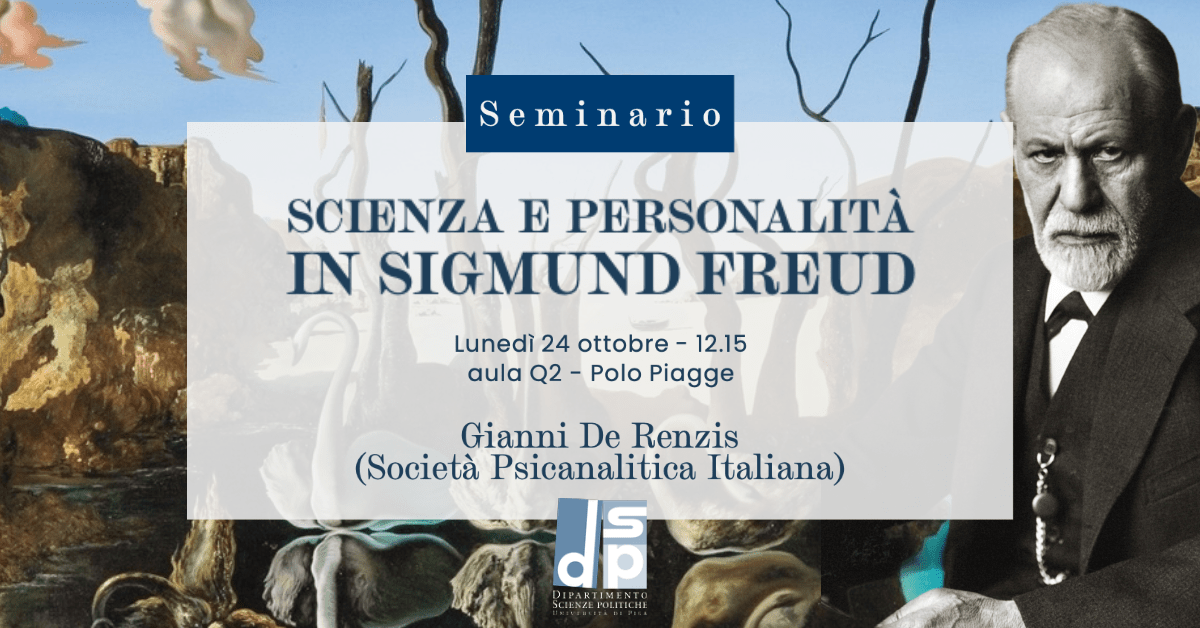 DspUnipi's tweet photo. Seminario: "Scienza e personalità in Sigmund Freud" - 24 ottobre 2022
https://t.co/7oqQGSmAk1 https://t.co/CLOJ4amCrR