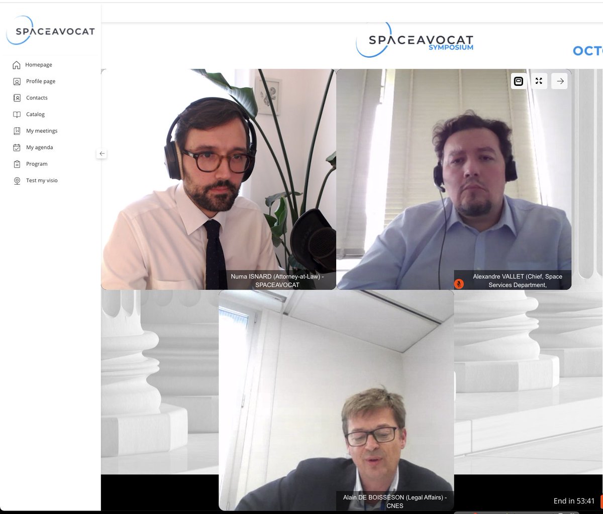 SPACEAVOCAT (@spaceavocat) on Twitter photo On October 19th, we held the second edition of the SPACEAVOCAT SYMPOSIUM! Many thanks to the panelists who discussed "Access to Space".
The replay will soon be available!
🚀 See you next year (with a new format...🤫)
<a href="/RIDEspace1/">RIDE! space</a> <a href="/Latitude_eu/">Latitude</a> <a href="/exotrail/">Exotrail</a> <a href="/SkyrootA/">Skyroot Aerospace</a> <a href="/ITU/">Int’l Telecommunication Union</a> <a href="/CNES/">CNES</a> On October 19th, we held the second edition of the SPACEAVOCAT SYMPOSIUM! Many thanks to the panelists who discussed "Access to Space".
The replay will soon be available!
🚀 See you next year (with a new format...🤫)
<a href="/RIDEspace1/">RIDE! space</a> <a href="/Latitude_eu/">Latitude</a> <a href="/exotrail/">Exotrail</a> <a href="/SkyrootA/">Skyroot Aerospace</a> <a href="/ITU/">Int’l Telecommunication Union</a> <a href="/CNES/">CNES</a>