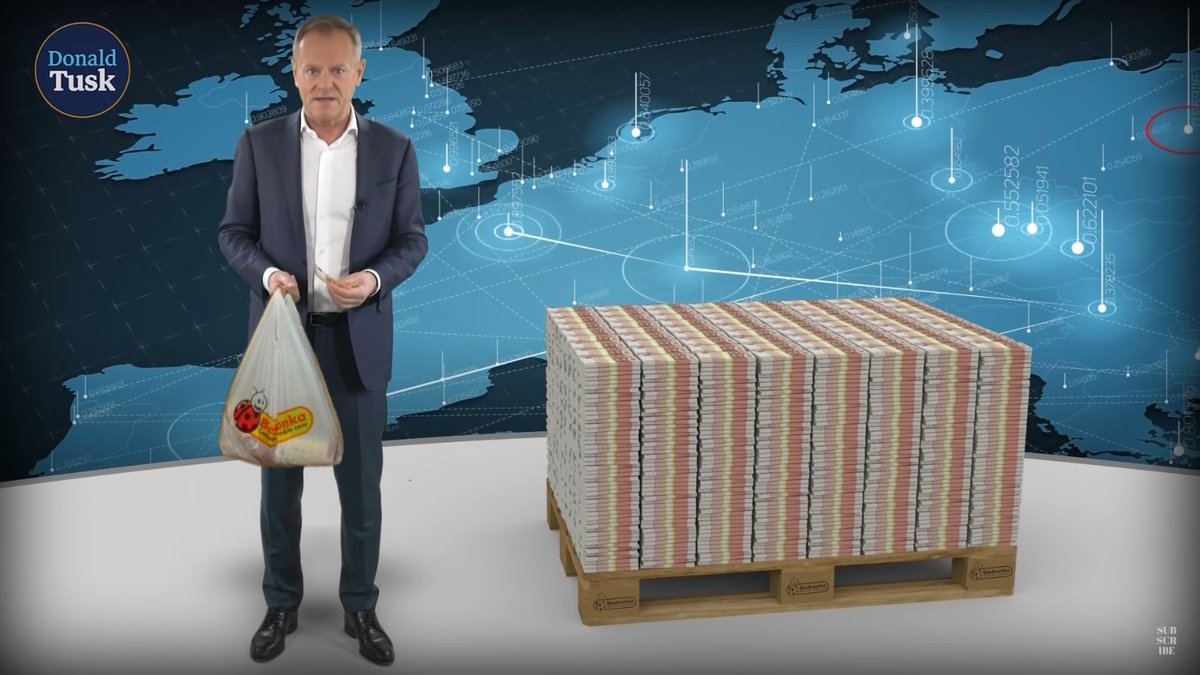MemitterPL's tweet photo. Już wiadomo skąd ta paleta... pewnie z biedronki prosto dla Tuska https://t.co/wWTwz58eaD