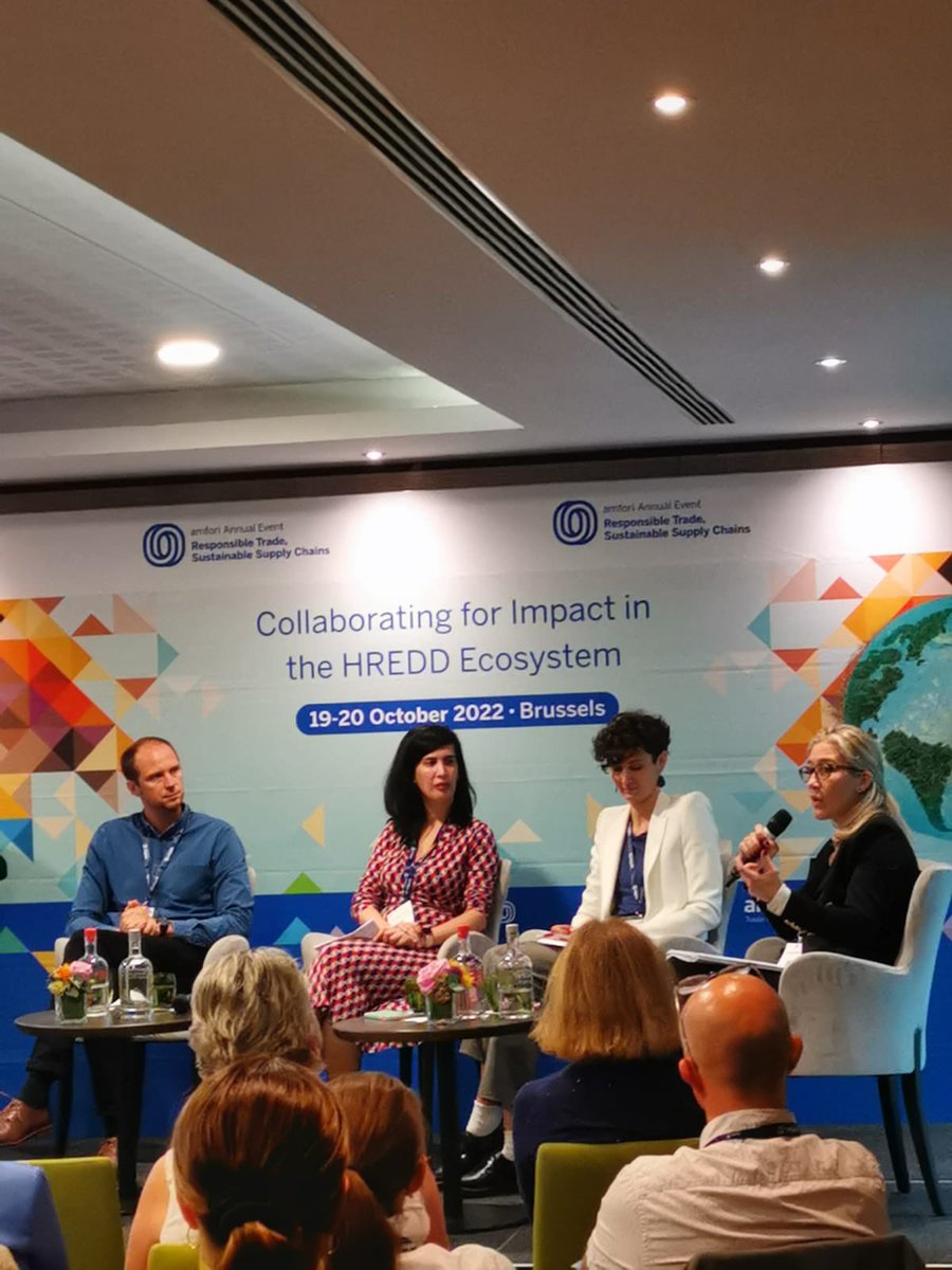 KathyRousselBXL's tweet photo. What a fantastic panel session @amfori_intl annual event! As @valentinabolo stated:Collaborative initiatives should not be seen as a ways for business to hide behind a fig leave but rather as a way to drive positive impact at scale.#amforiESG #CollaboratingforImpact https://t.co/qCZGD3hIuk