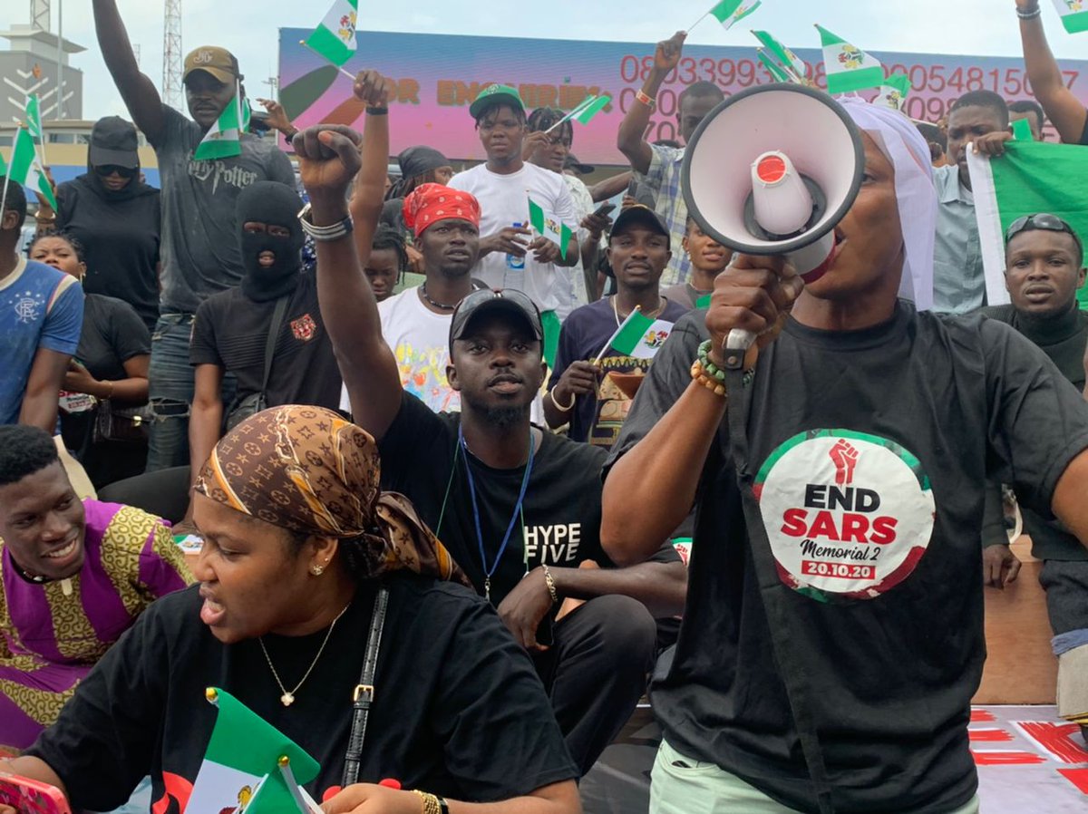 vanguardngrnews's tweet photo. PHOTOS: Sowore, Falz at #EndSARS memorial procession https://t.co/y9HuyCuatb