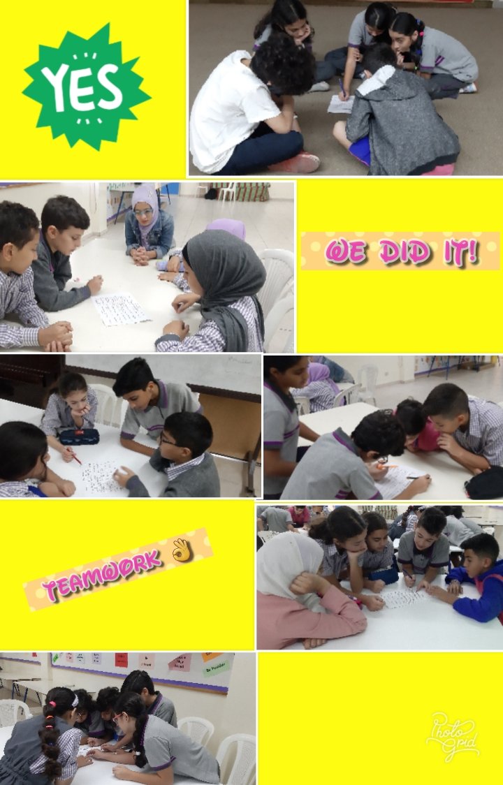 HBawjy's tweet photo. Together everyone achieves more!
Sixth graders worked cooperatively to discover the 3 forms and 3 tenses of (Verb to Be). Then the presenters of each group presented their work confidently.  
#AProudTeacher 
#GroupWorkRules
#PresentationSkills @makdawhaschool https://t.co/OXFRsXNTpX