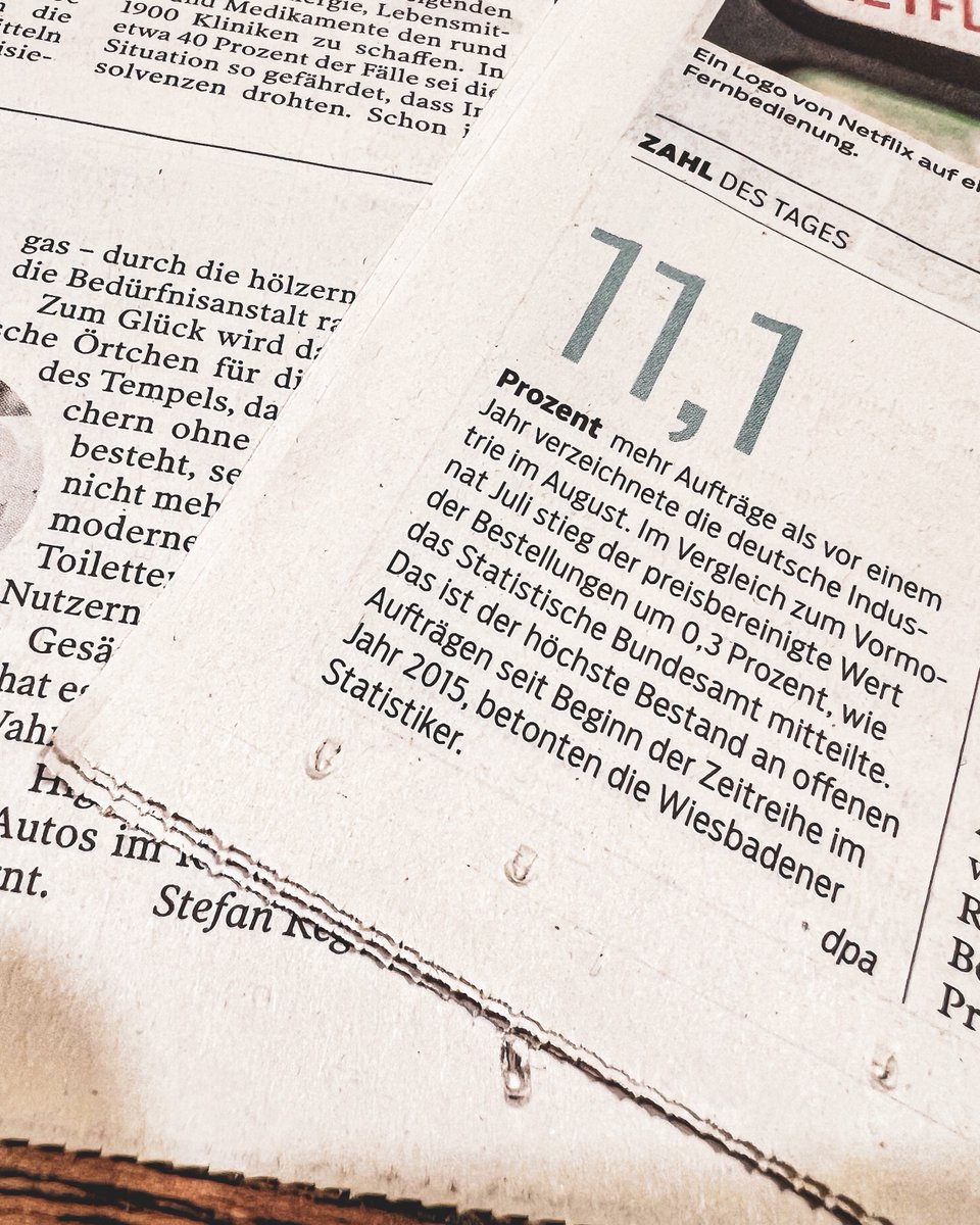 Ich mag ja #guteNachrichten. In der #SüdwestPresse von heute.