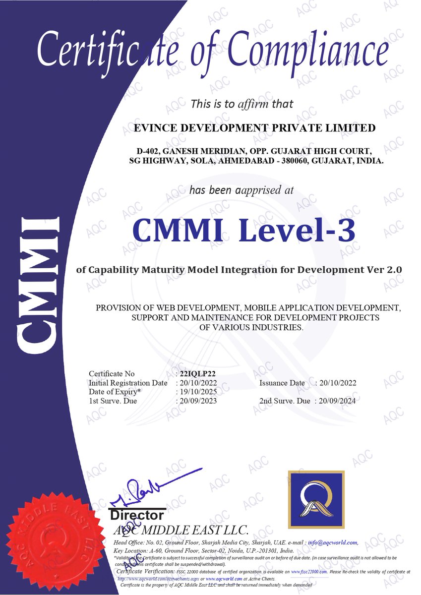 evincedev's tweet photo. EvinceDev is Now CMMI Certified Software Development Company โ๏ธ
#softwaredevelopment #SoftwareDeveloper #webdevelopment #webdeveloper #mobileapps #appdevelopment #BusinessNews #EvinceDev https://t.co/bM0NfiqB09