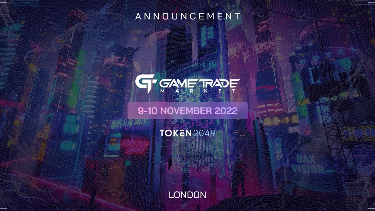 We are so excited to announce that GameTrade is attending #TOKEN2049 in London!
It’s time to show the world a true platform for #Web3 gaming! 

See you there! #TOKEN2049