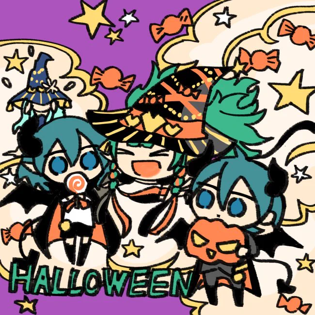 去年描いたハロウィンの絵です 