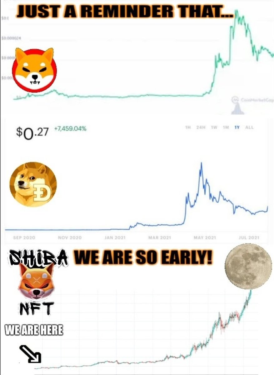 cryptel0509's tweet photo. #Dogecoin flatlined for over 6 years and #ShibaINU was around 18 months before they started to rise. #ShibaNFT already has more use cases then both of them combined, after just 9 months! ShibaNFT will be included in the future! Many wont!https://t.co/ozcElaTEL9 #XRP #XRPL #Crypto https://t.co/0tHt5zi72D