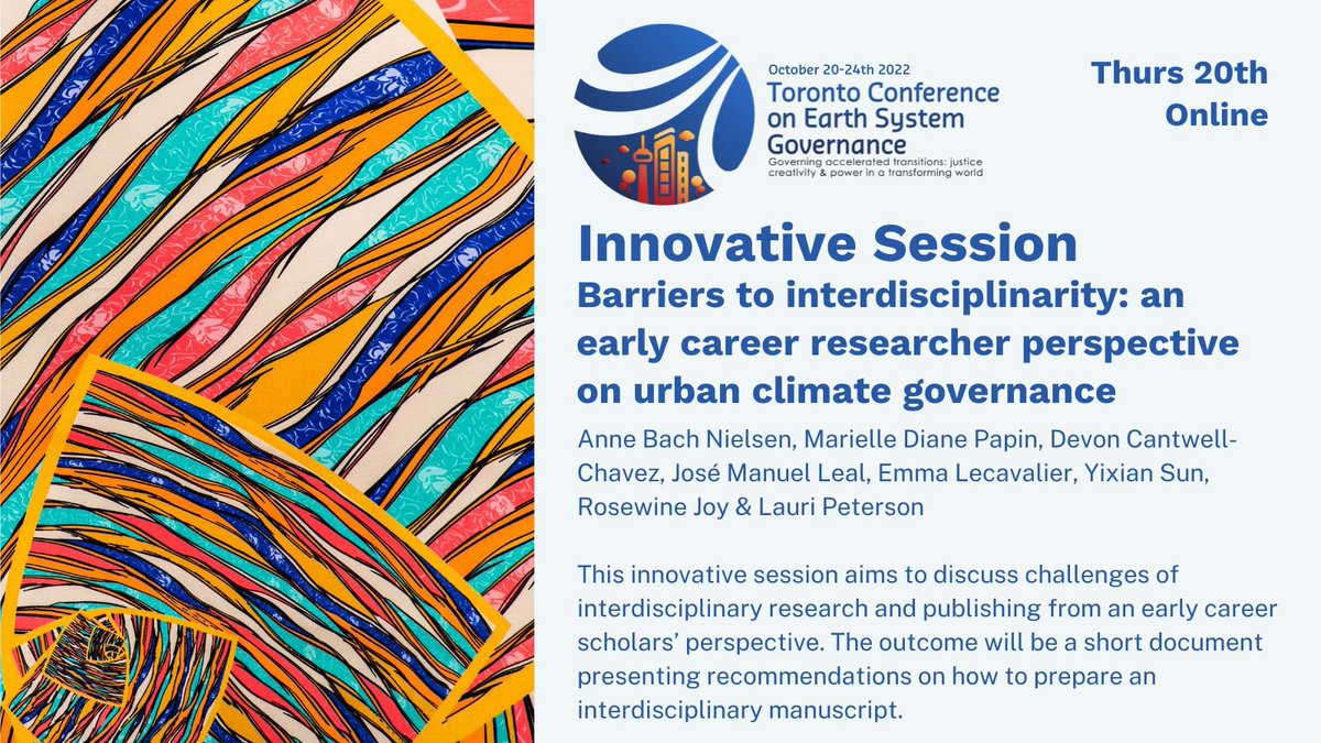 Excited for this #ESG2022 session today from 2-3:30 with <a href="/Marielle_Papin/">Marielle Papin-Manjarrez</a> <a href="/JoseManuelLeal/">José Manuel</a> <a href="/yixiansun/">Yixian SUN</a> + other twitterless colleagues!