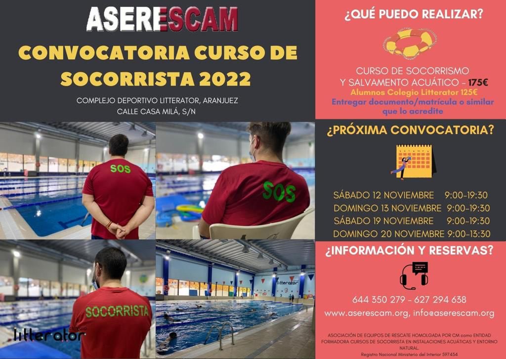 El Colegio Litterator vuelve a la carga con nuevos cursos. 
Temporada 22-23

✅ Socorrismo  y salvamento  acuático 🏊🏻‍♂️ .

NO DEJES ESCAPAR ESTA OPORTUNIDAD  PARA FORMARTE EN LO QUE MÁS TE GUSTA👍🏻‼️

#colegiolitterator 
#litterformaciones