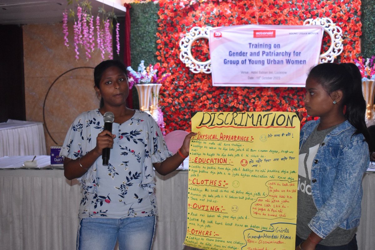 ActionAidIndia's tweet photo. A day-long training on gender &amp; patriarchy was conducted for adolescent girls &amp; young women in Lucknow
Besides enhancing their understanding on gender &amp; gender-based discrimination, it was an occasion for these young participants to voice their thoughts &amp; experiences. #ActWithHer https://t.co/sH0kQPsSBl