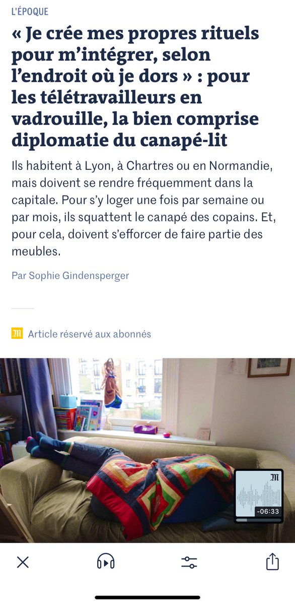 anna_melin's tweet photo. On parle de moi (enfin, des gens comme moi) dans @lemondefr , et aussi un peu du canapé de @carolinedehaas 😉 #squatteuse https://t.co/Xnuh9iLPVK