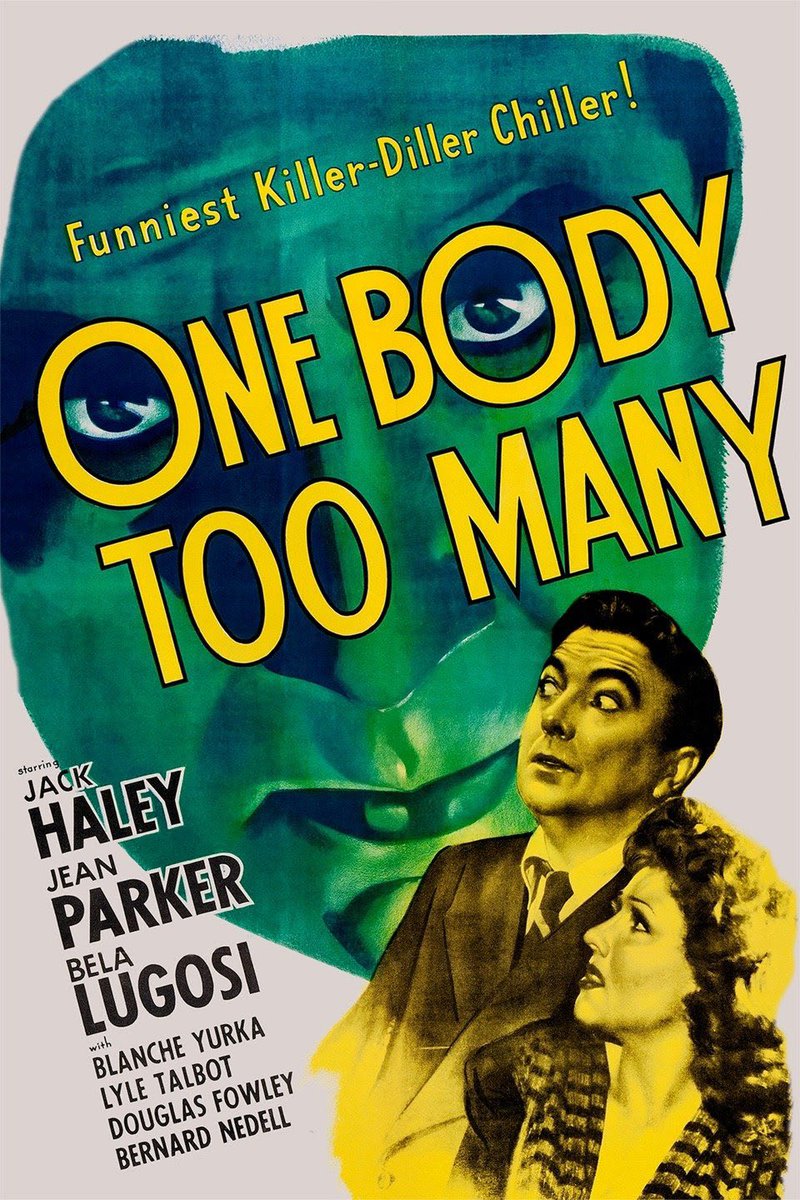 nostalgiapix25's tweet photo. One Body Too Many, 1944. Funniest Killer-Diller Chiller! #film #movie #mystery #comedy #BelaLugosi #OneBodyTooMany #1940s https://t.co/jIDtbT1gX6