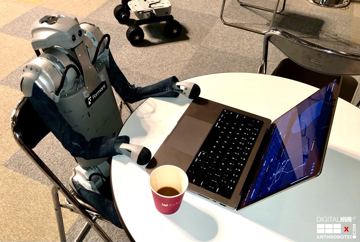 ANTHROBOTIC's tweet photo. #ROSCON 2022: DAY 1 - WRAP
• • •
Code thyself?
Peak meta?
Stare into the void until it stares back?
Circle of life?

…can’t decide on best one-liner for arguably most dedicated @FormantInc staffer at #ROSCON2022…¡
• • •
#ROS #ROBOTS #JAPAN — @digitalhubjp x @anthrobotic https://t.co/6R9qicNUYo