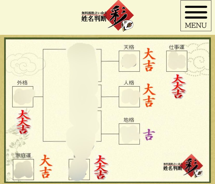 まさか姓名判断で私と張り合える人間が身近にいるとはな……… 