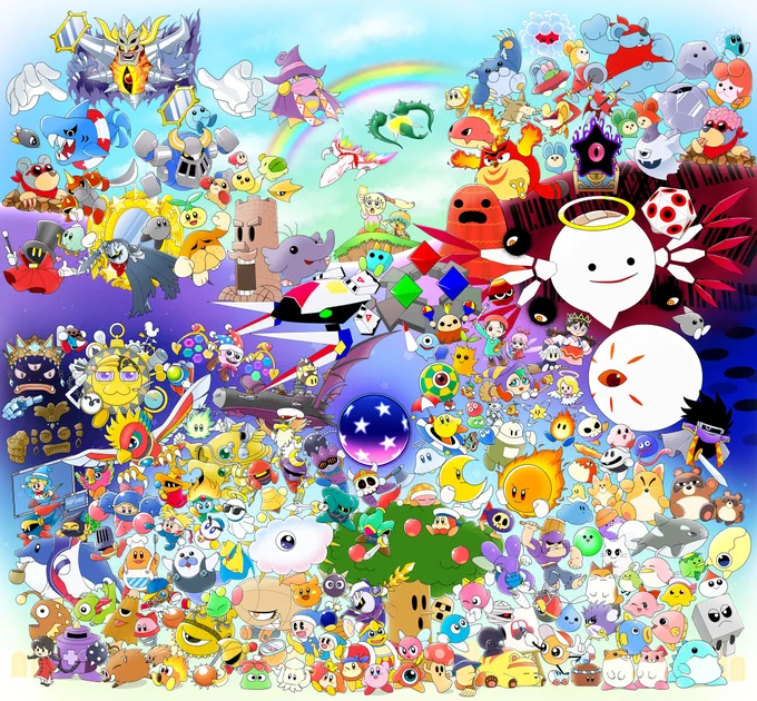 #星のカービィ30周年を365日祝いたいチャレンジカービィ相手になす術がなかったあの頃からだいぶ成長したね…でもまさかカービィと一緒にデデデをボコす日がくるとは思わないじゃん? 