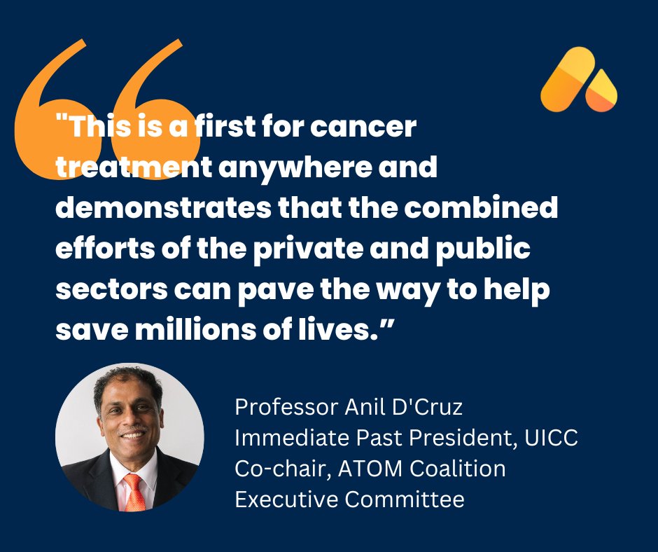 📢Groundbreaking 1st public health-oriented voluntary licence agreement on a #cancer medicine announced. #ATOMCoalition celebrates with partners @MedsPatentPool & @Novartis whose efforts are translating into improvements in access to life-saving cancer medicines.