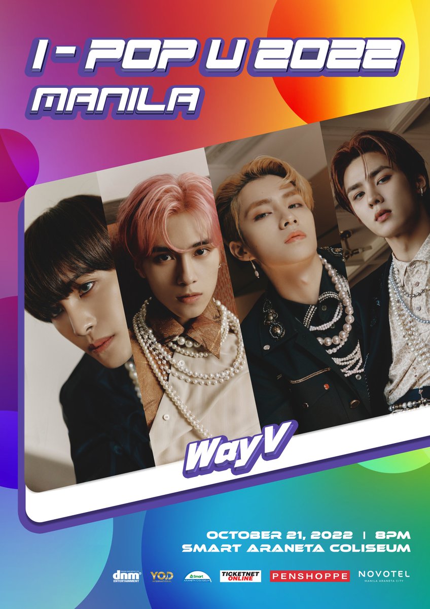 dnmentph's tweet photo. It's Kun, Xiaojun, Hendery, and Yangyang's 1st time in Manila! Let's give #WayV the loudest cheers tomorrow @ I-POP U 2022! 

🗓️SHOW DATE: 8PM OCT 21 2022
📍@TheBigDome
➡️TICKETS @TicketNetPH: https://t.co/OB4NzgdorQ
✅Follow us for updates
⭐️Thanks to @PENSHOPPE 

#IPOPUMNL22 https://t.co/I6eHN1UOZ2