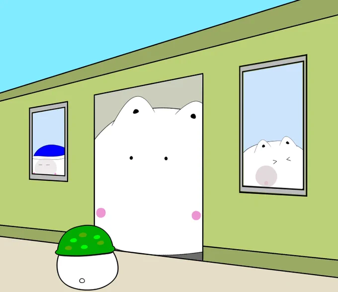 こんばんは電車遅延で足止めです暖かい布団目掛けて帰りますもちねこ通勤 修正絵「ぎゅうぎゅうもちもち」#イラスト 