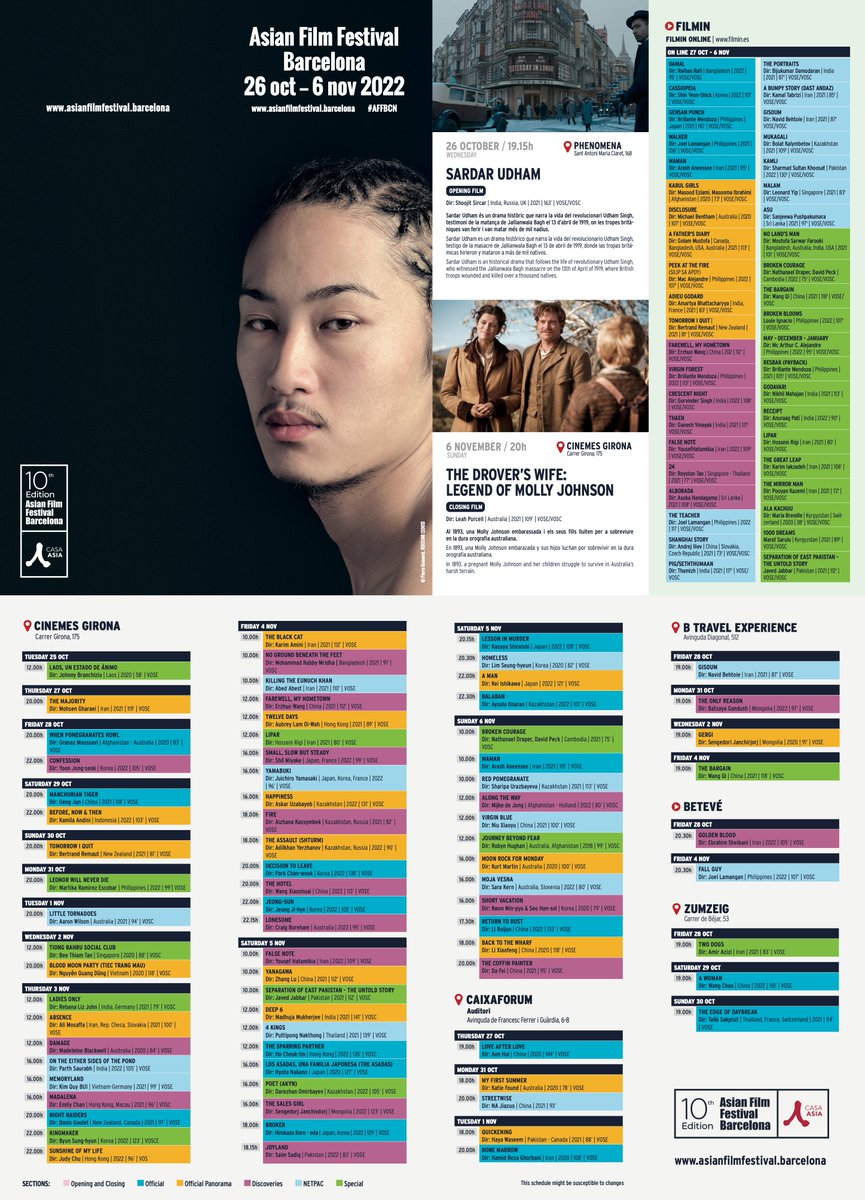 CasaAsia's tweet photo. 📲 Ja pots descarregar-te la graella d'horaris de l'Asian Film Festival Barcelona!

🤩 111 pel·lícules per triar i remenar d'entre el #cinema #asiàtic d'autor més recent!

🎟️ T'esperem a l'#AFFBCN! Venda d'entrades ja disponible!

🗓️ Del 26 oct al 6 nov

https://t.co/pwun8zg7ES https://t.co/8LED3qX3GM