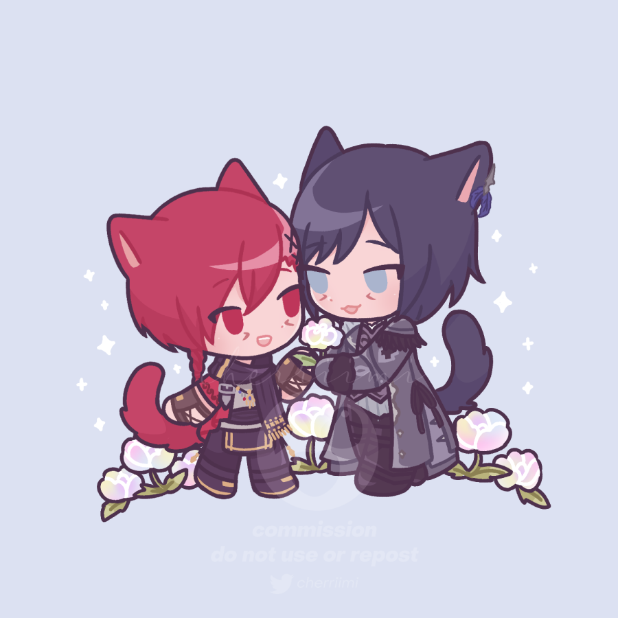 「commission  thank you!! 」|𝙖𝙧𝙞𝙨𝙖 🐱🍒 cf16 G27-28のイラスト