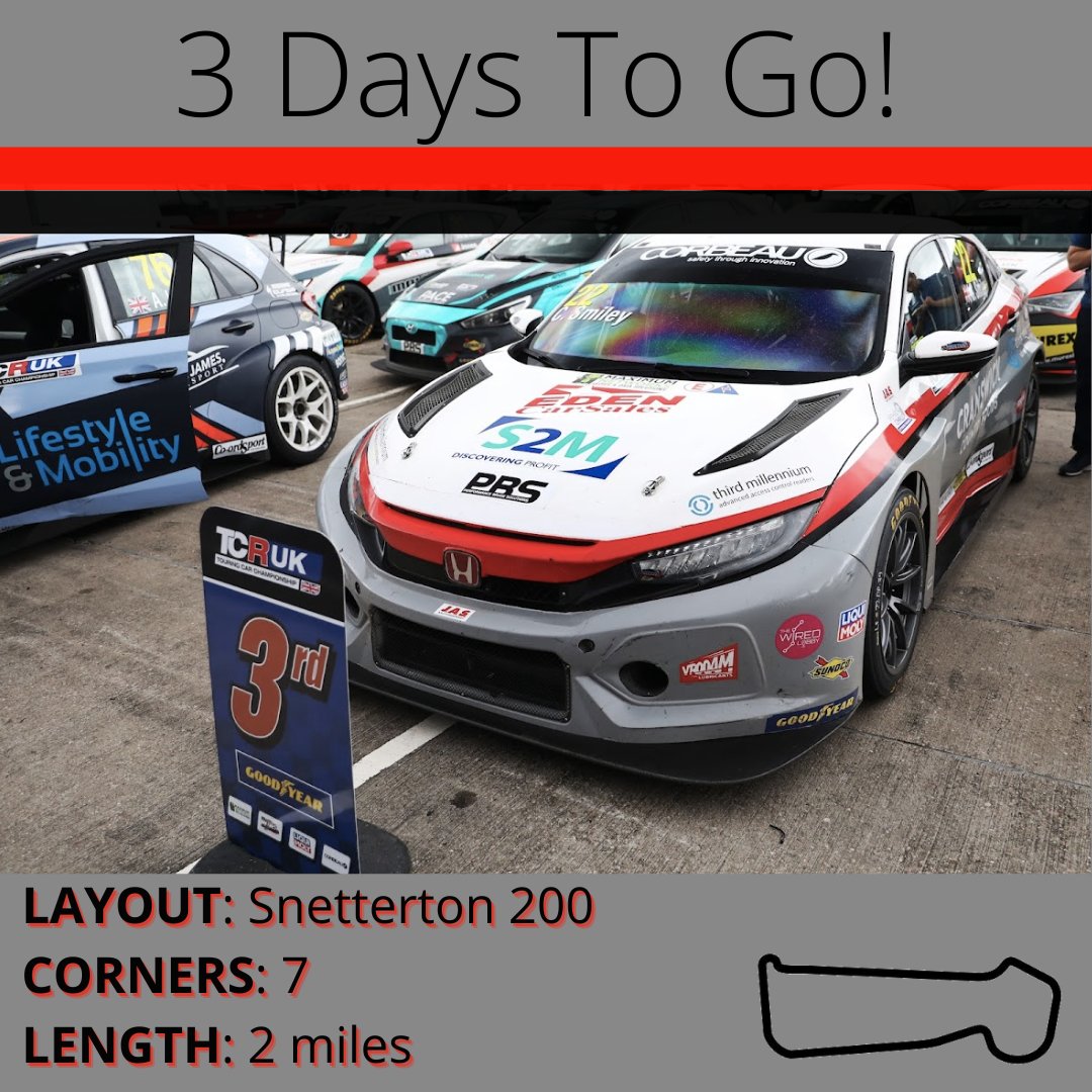 restartracing22's tweet photo. 3 Days to go until the Finale Round of the TCR UK gets underway at Snetterton!

#TCRSeries #TCRUK #Mardens #Esportsarena #cranswick #vrooam #jasmotorsport #mmmotorsport #thewiredlobby #thirdmillenium #S2M

Jason Price Motorsport Design Consultant https://t.co/y7L0W1Qkth