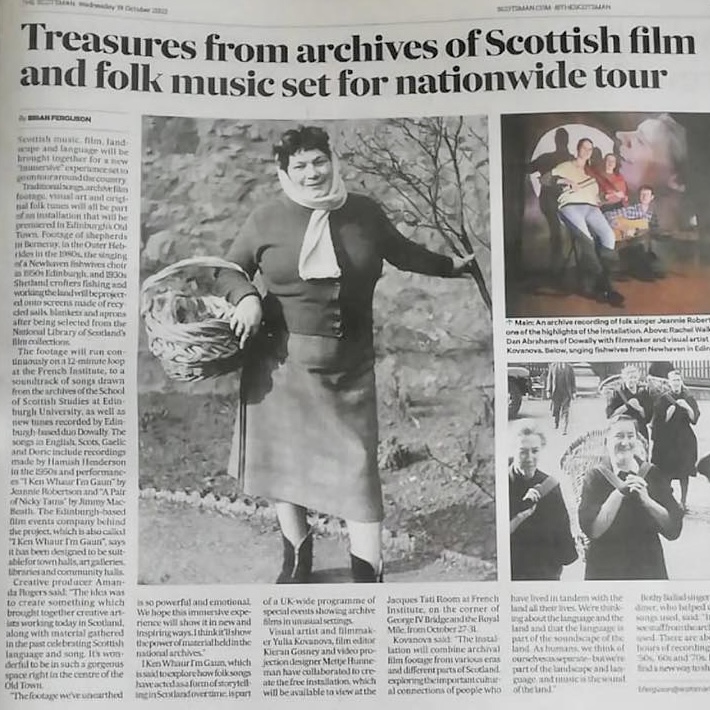 👀Lovely to see the news of our ‘I Ken Whaur I’m Gaun’ exhibition and live performance in The Scotsman and The Edinburgh Evening News. Many thanks to Brian Ferguson <a href="/brianjaffa/">Brian Ferguson</a>, <a href="/TheScotsman/">The Scotsman</a> and <a href="/edinburghpaper/">Edinburgh Evening News</a>! More info and tickets: cinetopiashow.com/iken