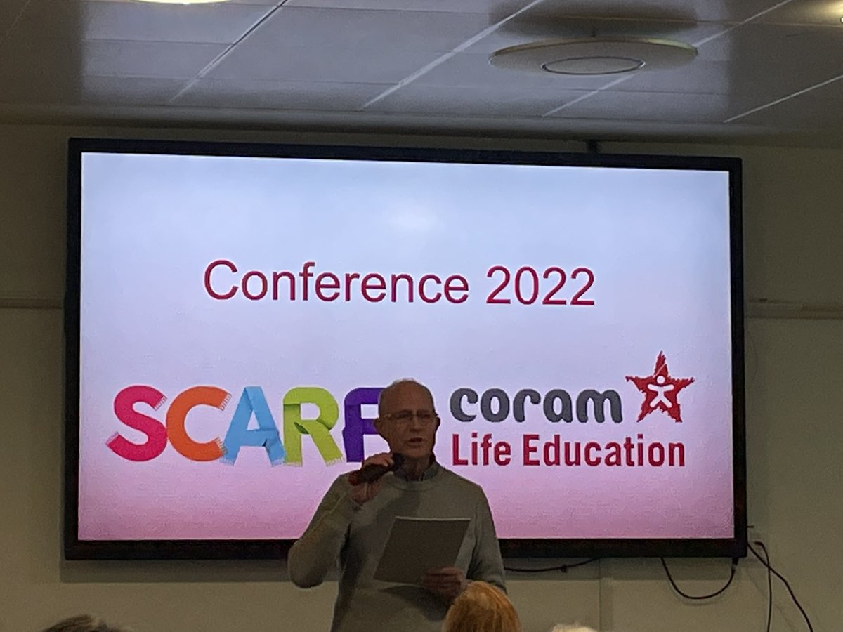 SamiTeikko's tweet photo. @CoramLifeEd Vice Chair Tony Gamble:”Life Education, sinking or swimming after the pandemic? Swimming, swimming at an olympic level.” That sums it up. Great to be back at the conference 2022 @koulutuselamaan #scarf https://t.co/UUnB900VF8