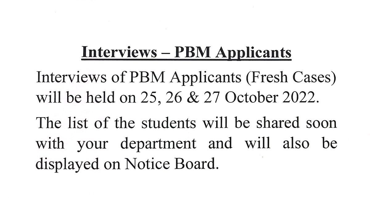 DSA_NUML's tweet photo. Interviews - PBM Applicants https://t.co/WsWwXcvgL6