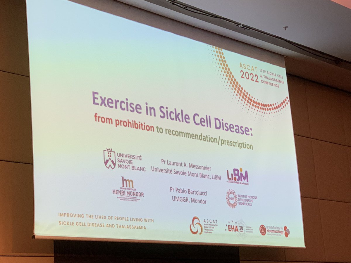 jkw4444's tweet photo. #ascat22 the importance of #exercise in #sicklecelldisease. I love this title. From prohibition to prescription. Yes-people with #scd can exercise and it is healthy. In our clinical program we say, #themoreyoumovethemoreyoumove @innovhem https://t.co/AZMdwNRoRy