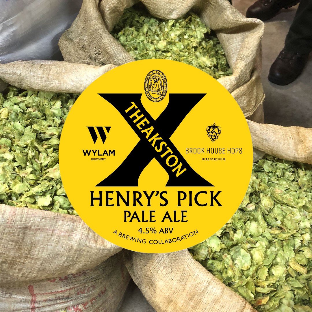 We're v. proud to work with brewing legends <a href="/Theakston1827/">Theakston Brewery</a> and <a href="/wylambrewery/">Wylam Brewery</a> on this historic first for brewery collabs. Featuring 3 of our finest hops, Henry's Pick is a quintessential British pale ale with a modern edge. 🍻 #britishhops #britishbeer bit.ly/3F0EJ4n