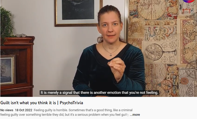 Guilt isn't what you think it is | PsychoTrivia
No views  18 Oct 2022  Feeling guilty is horrible. Sometimes that's a good thing, like a criminal feeling guilty over something terrible they did, but it's a serious problem when you feel guilty about the small things in life, like not returning your friend's text message. 

But the harder you try to ignore the guilt, the worse it gets, right? That is because guilt isn't what you think it is, which means the solution to stop feeling it is also a little different than you may expect. In this video, I explain what guilt really is and which 3 steps will help you resolve it. 

Don't want to miss any PsychoTrivia? Subscribe to my channel or visit my website at https://www.ship-psychology.com