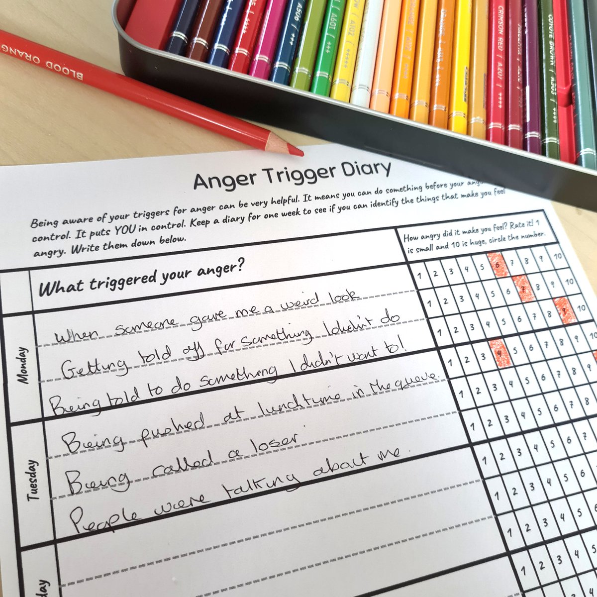 elsasupport's tweet photo. This is one of the sheets in our secondary #anger pack. It could also be used with upper KS2.
Knowing triggers of anger is probably the most important thing you can do when trying to support a pupil with anger issues. #elsasupport
https://t.co/MOTqiirQGs https://t.co/wZxnPAJPVw