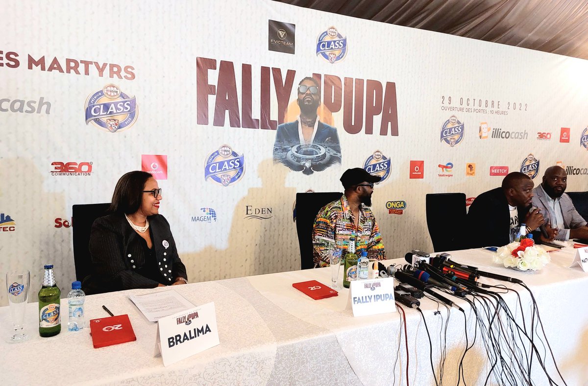 BralimaSA's tweet photo. C'est parti pour la conférence de presse de @fallyipupa01, l'ambassadeur de notre marque #MutzigClass en prélude au concert du 29 octobre au Stade des Martyrs à Kinshasa https://t.co/FcVab82O1F