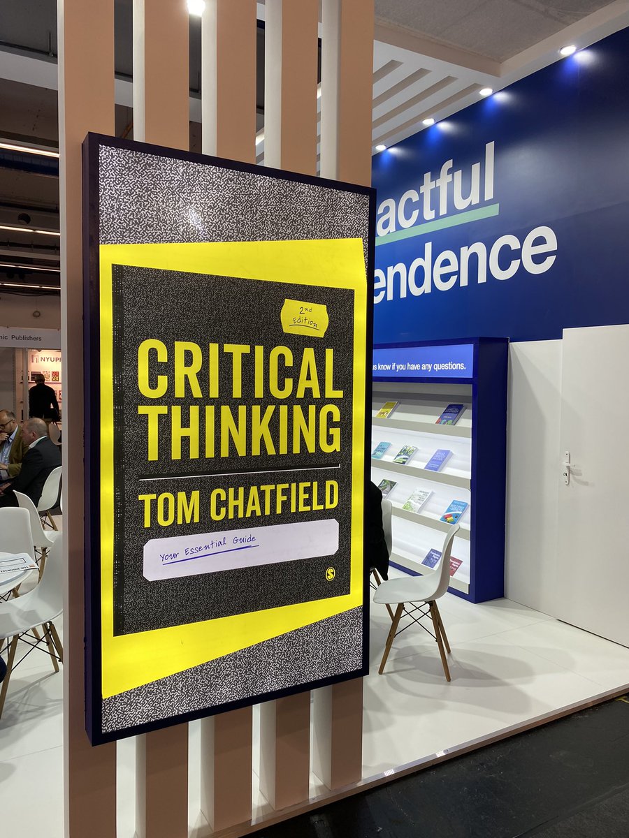 AMBirchall's tweet image. Big book cover for @TomChatfield at #FrankfurtBookFair @SAGE_Publishing