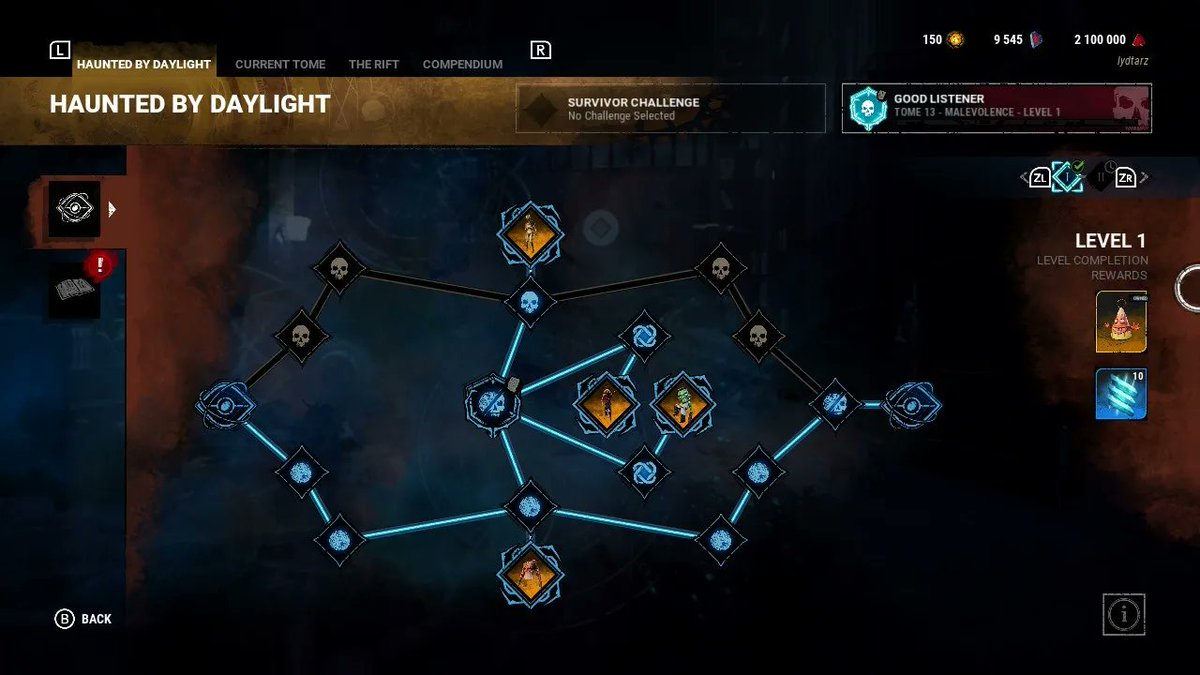 lyd_tarz's tweet photo. Proud of myself! I finished the even challenges on Sunday and the tome challenges Yesterday! Also been leveling up my girl!!!! 
.
.
#DeadbyDaylgiht #dbd #dbdevents #hauntedbydaylight #fengmin https://t.co/kns4tha1fy