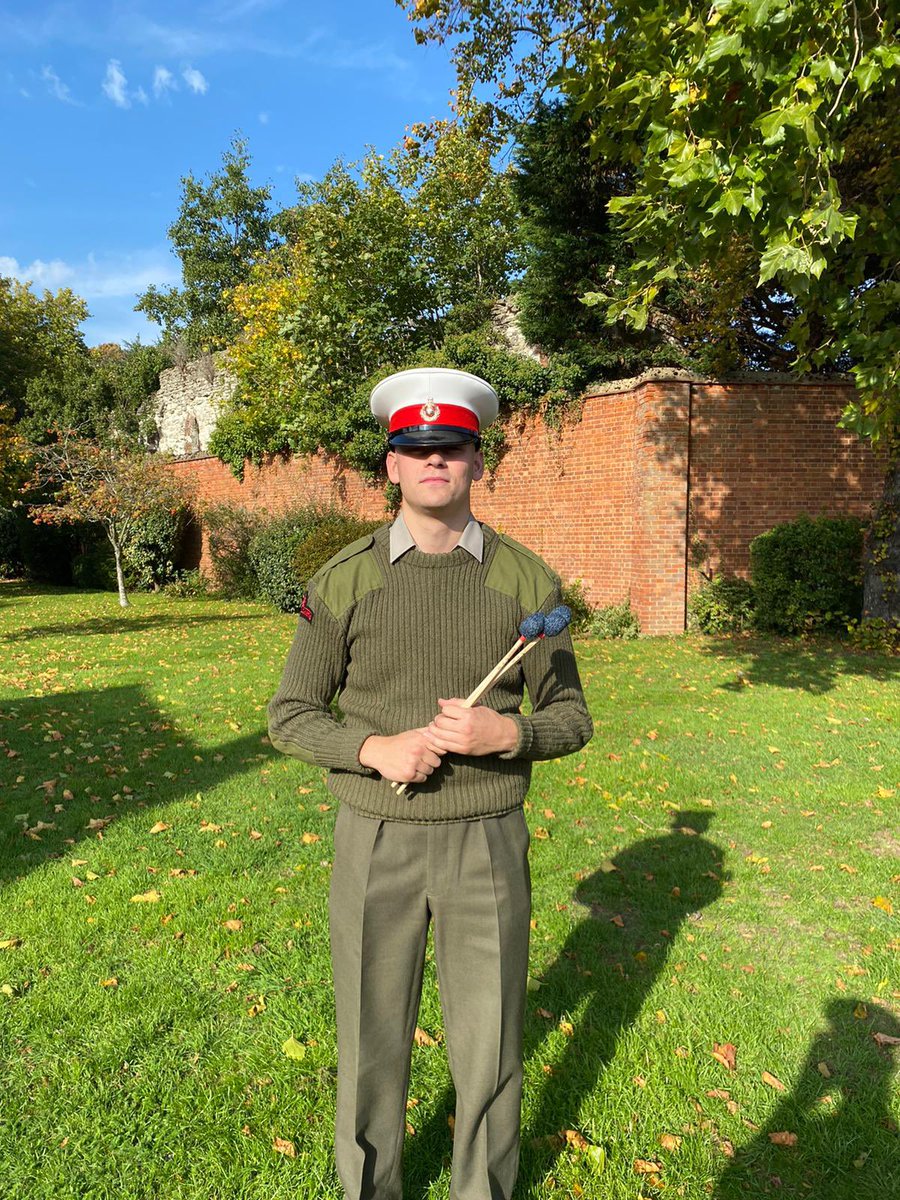 First exam success of the term! Congratulations to Musician George Prentice who completed his studies as a percussionist with us yesterday. We wish him all the very best for the future as he joins his band next week. @RMBandService #DoWhatYouLove #drums #musician