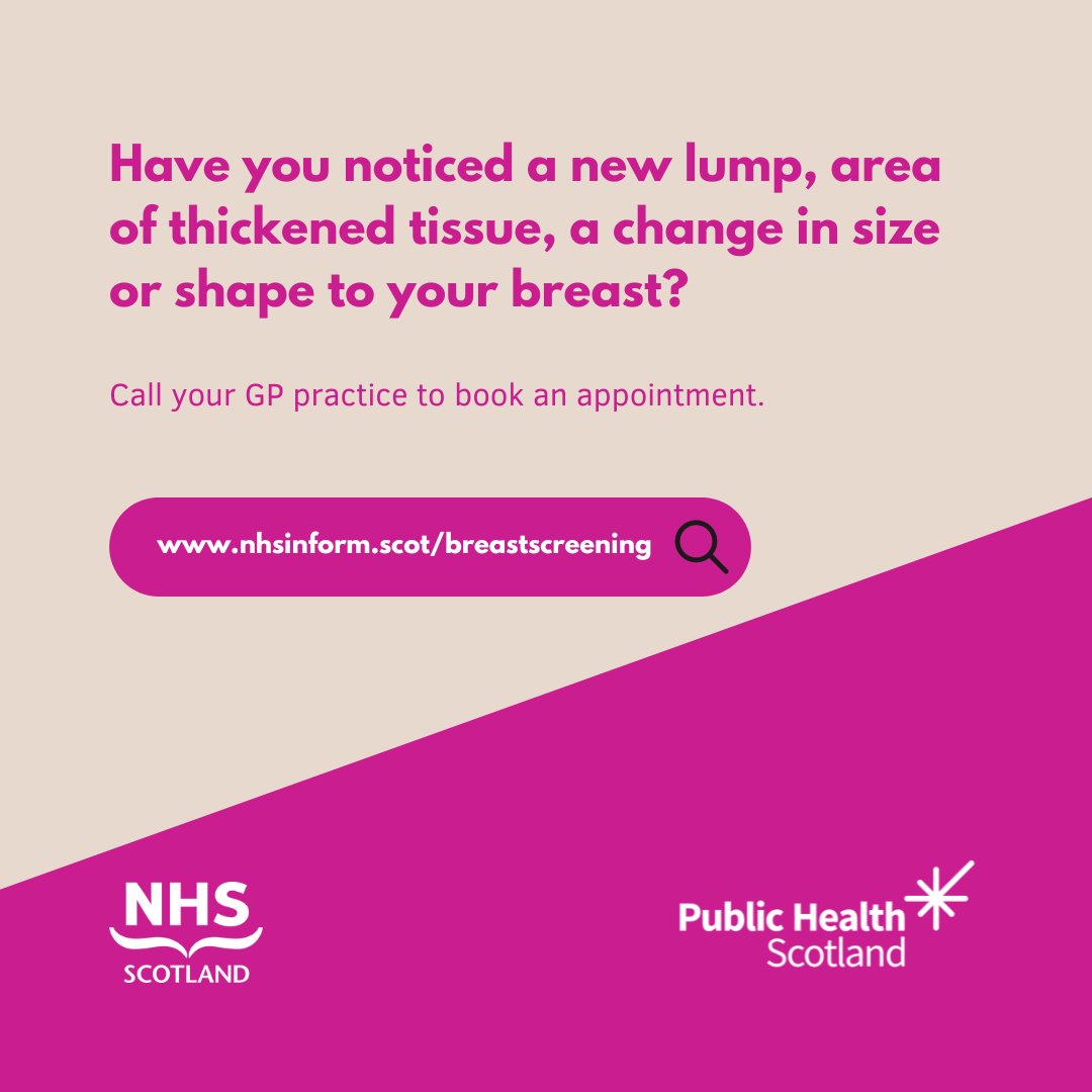 The NHS offers breast screening to find breast cancers at an early stage when they're too small to see or feel. Find out more about the screening process: nhsinform.scot/breastscreening #ScotsScreening #BreastCancerAwarenessMonth