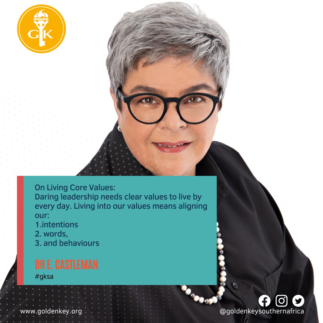 GoldenKey_SA's tweet photo. Dear Members and Young Leaders

My message this week is aimed at growing as daring leaders. To grow as a daring leader ensure that you live into our values.

#YesGK #gksa https://t.co/XulJcIvYl9